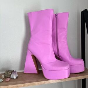 hot pink rave boots